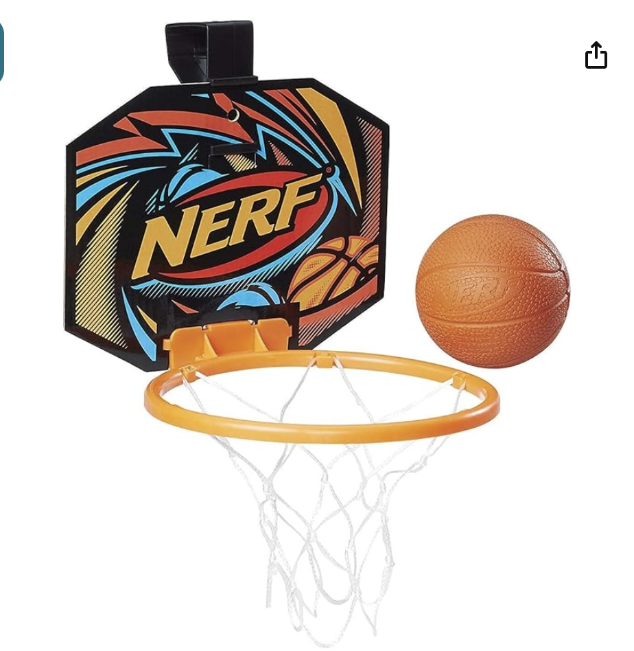 mini basketball hoop and ball